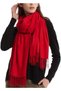 Women's winter scarf 197x70cm burgundy silky soft elegant.