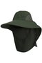 Fisherman's Hat - Men's Detachable Brim Wide Hiking Unisex fits head circumference 56-58 cm, military green
