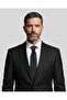 Classic Black Tie with White Stripes – 8 cm Wide - 5