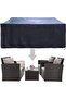 Garden table and chair dust cover - 210x120x80 cm Black - 5