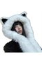 Women's winter hat, warm, soft, and thick, with fox ears, one-piece cold protection, protects the makes face look narrower. - 4