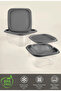 Set of 16 Square Storage Containers - Freezer and Microwave Compatible Food Storage Container Anthracite - 3