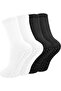 Anti-slip socks 4pc white/black yoga/Pilates/ballet one size.