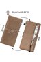 Women's PU wallet peacock blue holds 13 cards checkbook. - 3