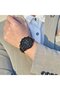 Men's Stainless Steel Watch, Black Leather Band | Trn-43blk - 2