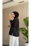 6598 - Stylish Comfortable Floral Embroidery Detailed Woven Soft Viva Fabric Women's Shirt - 5