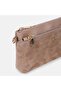 Women's Mink Suede Textured Shoulder Strap Handbag - 4