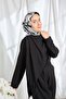 Twill Silk Scarf Abstract Black - 2