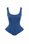 Back Zipper Underwire Blouse