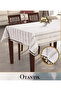 Authentic Model Cream 150X220 cm Cotton Tablecloth Tablecloth Elegant Dining Table - 4