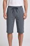 Men's Navy Blue Striped Patterned Combed Cotton Modal Capri - 2
