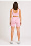 U Neck Bustier and Push up Shorts Sport Leggings Set - Pink / 1920-1950 - 3
