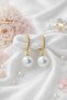 Pearl Hoop Earrings - 2