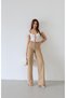 Women's Mustard High Waist Wide Leg Loose Denim Jeans - 2
