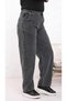 Women's Anthracite Large Size High Waist 5-Pocket Straight Leg Jeans - 5
