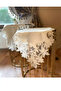 Living Room Set Dowry Set Helena Model Cream 5 Piece Linen Lace Runner Set - 3