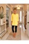 Women's Yellow Capri Sleeve Cotton Crew Neck Combed Tunic Ysn-1 - 2