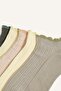 Women's Set of 5 Wavy Edge Ribbed Cotton Booties Socks E2119Axns - 4