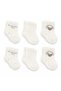 100% Cotton Set of 6 Unisex Baby Socks with Lamb Pattern, Soft Newborn Socks