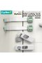 6-Piece Baby Safety Locks, Kids Security Locks Set, Adjustable Children Safety Locker for Freezer, Cabinet, Drawers, Door, 3M Adhesive Pads, No Drilling, Ideal for Toddlers Children and Kids - 2
