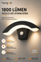 Sensor Half Moon Led Sconce 24W 1800 Lm 3200K Warm White with Motion Sensor |   Wall Lamp - 3