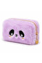 Plush Pen Holder and Makeup Bag Zippered Multi-Purpose Organizer Bag Lilac - 4