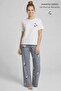 Egyptian Women's Cotton Pajama Set Gray/White