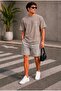 Men's Balance Printed Oversize Men's T-Shirt Shorts Set