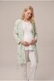 Women's Green Floral Patterned Lace Maternity Pajama Set - 2