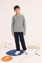 Unisex Kids 2-Piece Long Sleeve Polo Collar School T-Shirt - 2