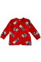 Unisex Children's Pajama Set 100% Cotton Single Jersey Fabric with Bear Pattern Long Sleeves Circular Neckline - 3