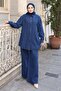 Meysa Oversize Denim Set Dark Blue 19302