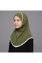 Hijab with Floral Embellishment, Elegant Modest Headscarf for Girls, Classic Cream Islamic Head Covering for Everyday and Special Occasions - 3