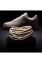 Cream Black Herringbone Patterned Flat Shoelaces Sports Sneaker - 3