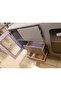 Modern Buffet and Storage Cabinet with Ribbed Glass Doors - 4