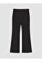 Black Spanish Flared Women's Trousers with Belt at the Waist - 6