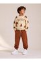 Boys' Bear Printed 2-Ply Cotton 3-10 Years Old 2-Piece Set