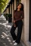 Women's Basic Slim Fit Crew Neck Long Sleeve Finger-Loop Bodysuit - Viscose - Super Quality - 3