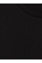 Black Large Size 100% Cotton Women's T-Shirt - 3