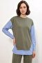 Women's Striped Woven Green Çağla Set - 2