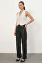 Women's V-Neck Buttoned Beige Vest - 2