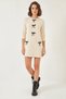 Women's Bow Detailed Knitwear Ecru Dress - 6