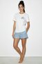 Women's Handcrafted Minimal Embroidery Detailed Premium Design Cotton T-Shirt White - 4