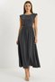 Women's Long Smoked Dress with Side Band Detail
