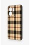 Oppo Reno 13F Compatible Cream Plaid Pattern Silicone Case - 4