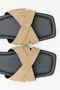 Slippers 2609 - Minimal Cross Strap Dark Beige Suede Women's Slippers - 5