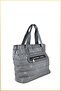 Mely Parachute Fabric Large Size Hand and Shoulder Bag with Writing - Gray - 5