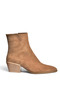 Z654037561 Mink Genuine Leather Suede Low Heeled Western Women's Boots - 8