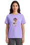 Women's Lilac Lovely Teddy Bear Printed T-Shirt 100% Cotton Comfortable Fit