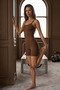 Women's Waist Slimming Coffee Trend Seamless Bodysuit - 5